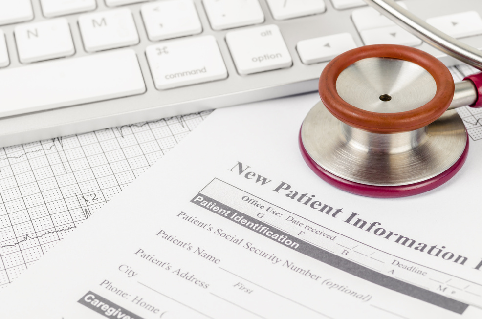New patient medical record form